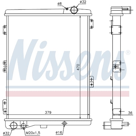 Nissen Nissens Radiator, 604411 604411